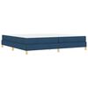 vidaXL Lit &agrave; ressorts avec matelas Bleu 200 x 200 cm tissu