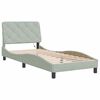 vidaXL Cadre de lit avec LED sans matelas gris clair 80x200 cm velours