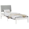 vidaXL Cadre de lit Blanc et gris clair 80 x 200 cm Bois massif en pin