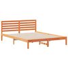 vidaXL Cadre de lit avec t&ecirc;te de lit Brun cire 160 x 210 cm Pin massif