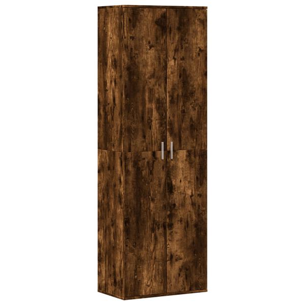 vidaXL Buffet haut ch&ecirc;ne fum&eacute; 60x35x180 cm bois d'ing&eacute;nierie