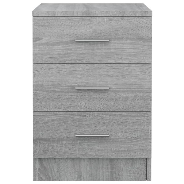 vidaXL Table de chevet Sonoma gris 38x35x56 cm Bois d'ing&eacute;nierie