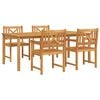 vidaXL Ensemble de salle &agrave; manger pour jardin 5 pcs Marron