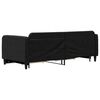 vidaXL Lit de jour avec gigogne et tiroirs sans matelas noir 90x200 cm