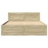vidaXL Cadre de lit et t&ecirc;te de lit sans matelas ch&ecirc;ne sonoma 140x190cm