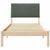 vidaXL Cadre de lit avec t&ecirc;te de lit marron et gris fonc&eacute; 90 x 200 cm