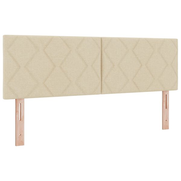 vidaXL T&ecirc;te de lit Cr&egrave;me 144 cm tissu