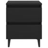 vidaXL Table de chevet noir 40x35x50 cm bois d'ing&eacute;nierie
