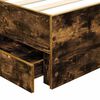 vidaXL Cadre de lit Ch&ecirc;ne Fum&eacute; 90 x 190 cm Bois d&rsquo;ing&eacute;nierie