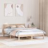 vidaXL Cadre de lit avec t&ecirc;te de lit Naturel 150 x 200 cm Pin massif