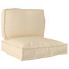 vidaXL Set de coussins de palette 2 pcs Beige Tissu Oxford