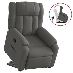 vidaXL Fauteuil inclinable Gris fonc&eacute; Tissu