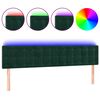 vidaXL T&ecirc;te de lit &agrave; LED Vert fonc&eacute; 180x5x78/88 cm Velours