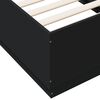 vidaXL Cadre de lit avec LED sans matelas noir 90x190 cm