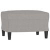 vidaXL Canap&eacute; &agrave; 3 places avec repose-pieds Gris clair 180 cm Tissu