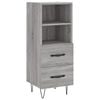 vidaXL Buffet Sonoma gris 34,5x34x90 cm Bois d'ing&eacute;nierie