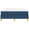 vidaXL Lit &agrave; ressorts avec matelas Bleu 120 x 200 cm tissu