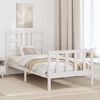 vidaXL Cadre de lit sans matelas blanc 90x190 cm bois de pin massif