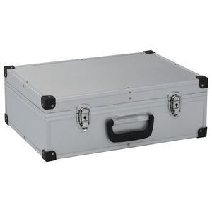 vidaXL Valise &agrave; outils 46 x 33 x 16 cm Argent&eacute; Aluminium