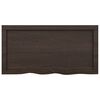 vidaXL Comptoir de salle de bain marron fonc&eacute; bois massif trait&eacute;