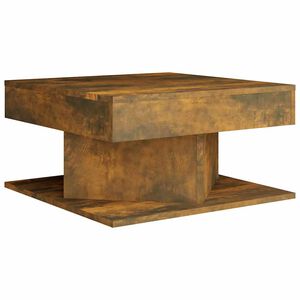 vidaXL Table basse Ch&ecirc;ne fum&eacute; 57x57x30 cm Bois d'ing&eacute;nierie