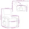 vidaXL Fauteuil de massage inclinable Cr&egrave;me Velours