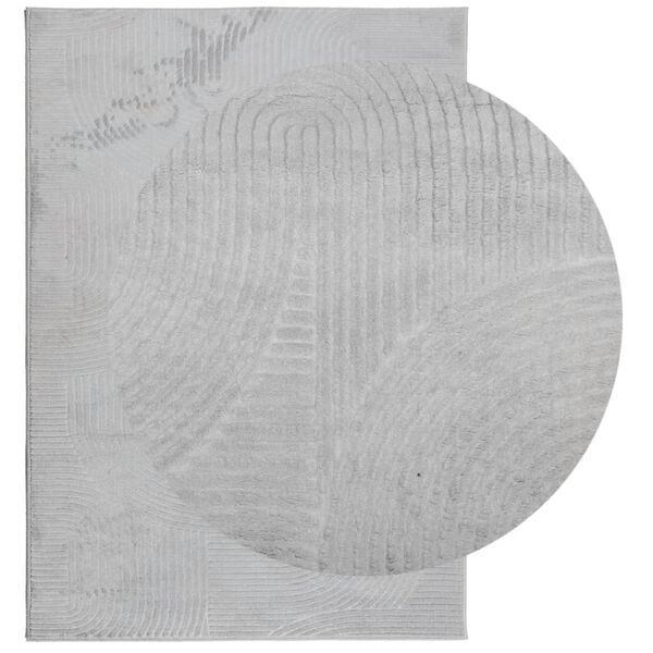 vidaXL Tapis IZA poils courts style scandinave gris 140x200 cm
