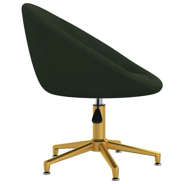 vidaXL Chaises &agrave; manger lot de 4 Vert fonc&eacute; Velours