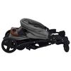 vidaXL Poussette pour bébé 2-en-1 Gris clair Acier