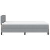 vidaXL Lit &agrave; ressorts avec matelas Gris clair 120 x 200 cm tissu