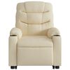 vidaXL Fauteuil inclinable de massage Cr&egrave;me Tissu