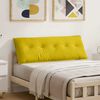 vidaXL Coussin de Dos Jaune 140 x 50 cm Tissu en velours c&ocirc;tel&eacute;