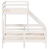 vidaXL Lit superpos&eacute; sans matelas 80x200/140x200 cm blanc bois massif