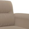 vidaXL Ensemble de canap&eacute;s 3 pcs avec coussins Taupe Tissu microfibre