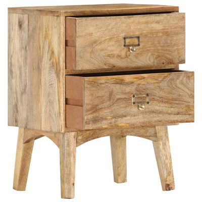 vidaXL Table de chevet 40x35x55 cm Bois de manguier solide