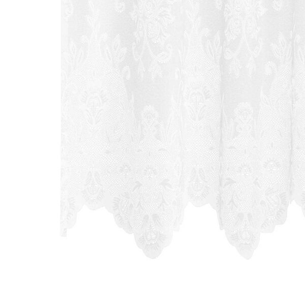 vidaXL Rideau en Dentelle avec des rideaux Blanc 80 x 600 cm Polyester