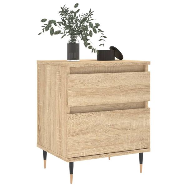 vidaXL Table de chevet ch&ecirc;ne sonoma 40x35x50 cm bois d&rsquo;ing&eacute;nierie