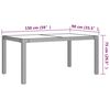 vidaXL Ensemble &agrave; manger d'ext&eacute;rieur 5pcs coussins r&eacute;sine tress&eacute;e gris