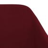vidaXL Chaises &agrave; manger pivotantes lot de 4 rouge bordeaux velours