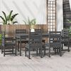 vidaXL Ensemble &agrave; manger de jardin 7 pcs gris bois massif de pin