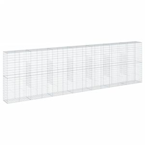 vidaXL Panier gabion avec couvercle 700x50x200 cm fer galvanis&eacute;