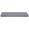 vidaXL Tapis d'escalier autocollants 30 pi&egrave;ces 65 x 21 x 4 cm Gris clair Bord rectangulaire