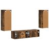 vidaXL Ensemble meuble TV 2 pcs Ch&ecirc;ne fum&eacute; Bois d'ing&eacute;nierie