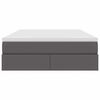 vidaXL Lit avec rangement et matelas Gris 140 x 190 cm Simili cuir