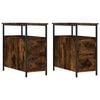 vidaXL Tables de chevet 2 pcs ch&ecirc;ne fum&eacute; 30x60x60 cm bois d'ing&eacute;nierie