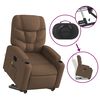 vidaXL Fauteuil inclinable de massage &eacute;lectrique Marron Tissu