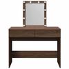 vidaXL Coiffeuse avec LED ch&ecirc;ne marron 100x40x130 cm