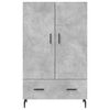 vidaXL Buffet haut gris b&eacute;ton 69,5x31x115 cm bois d'ing&eacute;nierie