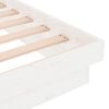 vidaXL Cadre de lit sans matelas blanc bois massif