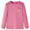 T-shirt enfants &agrave; manches longues framboise 140